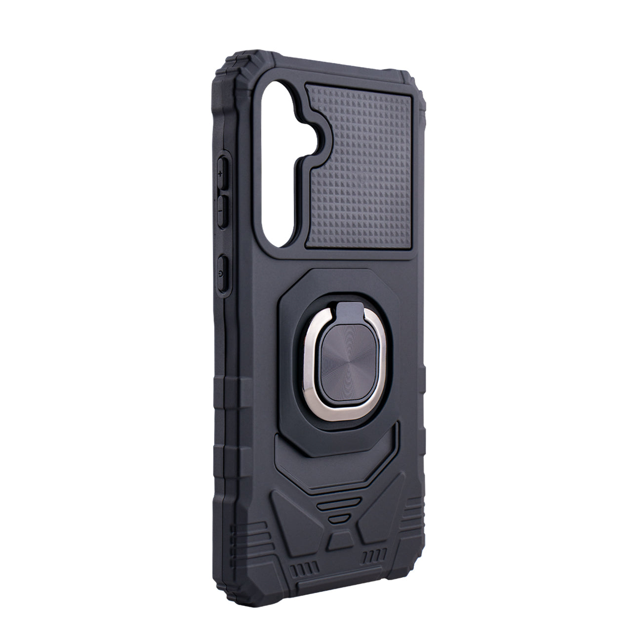 Kickstand Ring Holder TPU Shockproof Case for Samsung Galaxy A55 in Black